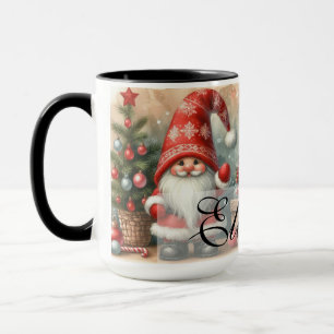 Niedlich Vintage Christmas Gnomes Wasserfarben Kun Tasse