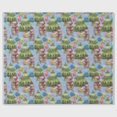 Niedlich Vintage Christmas Quokka Geschenkpapier (Flach)