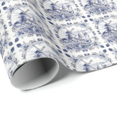 Niedlich Vintage holländische Windmühle Sailboat D Geschenkpapier (Rolleneckpunkt)