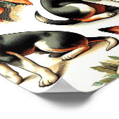 Niedlich Vintage Ratte Terrier Seamless Poster (Ecke)