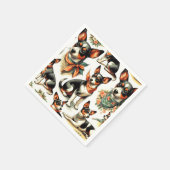 Niedlich Vintage Ratte Terrier Seamless Serviette (Ecke)