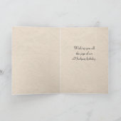 Niedlich Vintage Scottie Dog Greetings Feiertagskarte (Innenseite)