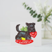 Niedlich Vintage Scottie Dog Valentine Postkarte (Stehend Vorderseite)