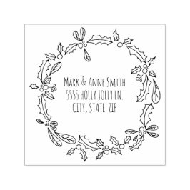 Niedlich Vintage Weihnachten Holly Berry Rücksende Permastempel