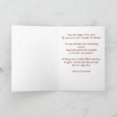 Niedlich Vintage Weihnachtsgel Benutzerdefinierter Karte (Innenseite)