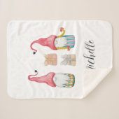 Niedlich Vintage Weihnachtsgeschenk Gnome Sherpadecke (Vorderseite (Horizontal))