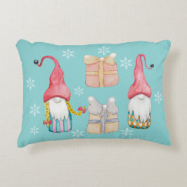Niedlich Vintage Weihnachtsgnome Dekokissen