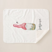 Niedlich Vintage Weihnachtsgnome Sherpadecke (Vorderseite (Horizontal))