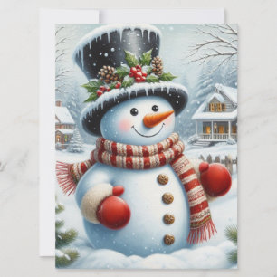 Niedlich, Vintage/Whimsical Weihnachten/Winter Sch Feiertagskarte