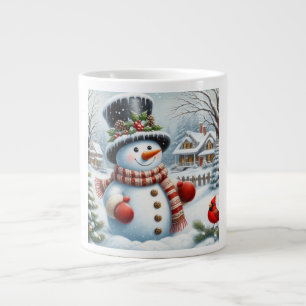 Niedlich, Vintage/Whimsical Weihnachten/Winter Sch Jumbo-Tasse