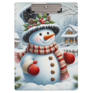 Niedlich, Vintage/Whimsical Weihnachten/Winter Sch Klemmbrett
