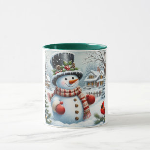 Niedlich, Vintage/Whimsical Weihnachten/Winter Sch Tasse