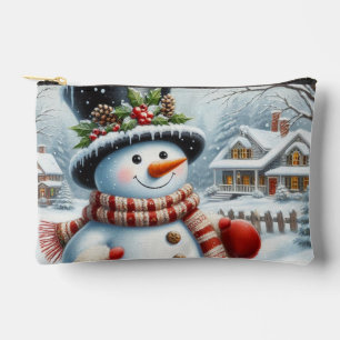Niedlich, Vintage/Whimsical Weihnachten/Winter Sch Zubehörtasche