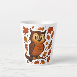 Niedlich, vintage, wunderlicher Herbst/Eulen-Herbs Milchtasse