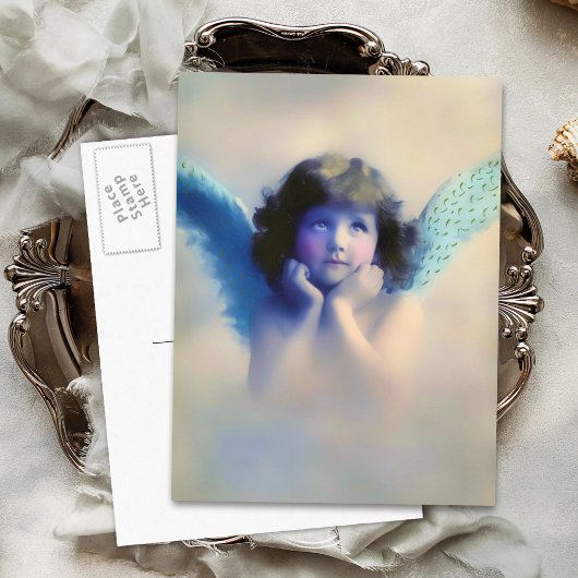 Niedlich Vintager Angel Postkarte