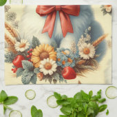 Niedlich Vintager Bichon Frisé Illustration Geschirrtuch (Gefaltet)