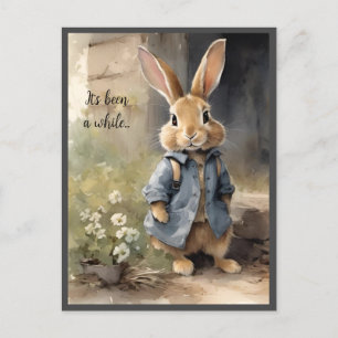 Niedlich Vintager Stil Bunny Postcard Postkarte