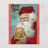 Niedlich Vintager Weihnachten Postkarte (Vorderseite)