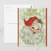 Niedlich Vintager Weihnachtsmann Postkarte (Vorne/Hinten)