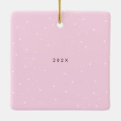 Niedlich Vintages Rosa | Leichtes und Verheiratete Keramikornament (Rückseite)