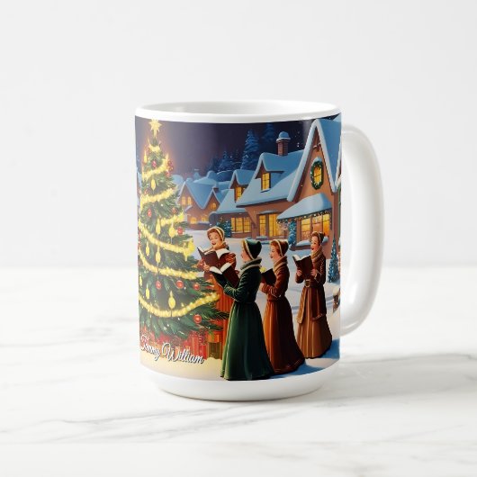 Niedlich Vintages Weihnachten Kaffeetasse (VorderseiteRechts)