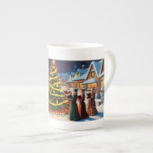 Niedlich Vintages Weihnachten Porzellantasse (Vorderseite Rechts)