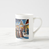 Niedlich Vintages Weihnachten Porzellantasse (Rechts)