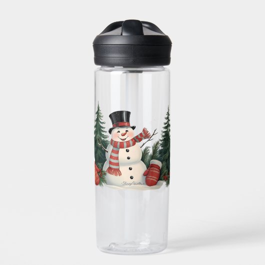 Niedlich Vintages Weihnachten Trinkflasche (Vorderseite)