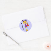 Niedlich Viola Girl Sticker (Umschlag)