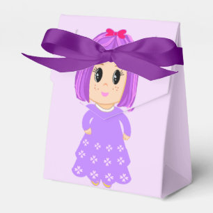 Niedlich Violet Girl Danke Geschenkschachtel