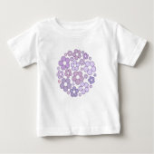 Niedlich-violette Blumen Baby T-shirt (Vorderseite)