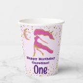 Niedlich Virgo First Birthday & Gold Confetti Pappbecher (Vorderseite)