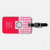 Niedlich Volleyball Gepäckanhänger (Vorderseite horizontal)