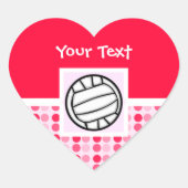 Niedlich Volleyball Herz-Aufkleber (Vorderseite)