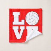 Niedlich Volleyball Lover Badhandtuch Set (Waschlappen)