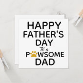 Niedlich vom Hund zum Vater Vatertag Karte (Vorderseite/Rückseite Beispiel)