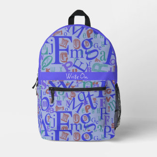 Niedlich Von A bis Z Alphabet Fun-Schrift Bedruckter Rucksack