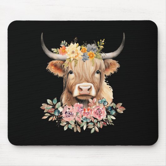 Niedlich von Cow Xmas Pajamas Weihnachten Mousepad (Vorne)