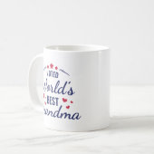 Niedlich Voted World's Best Oma Foto Blue White Kaffeetasse (Vorderseite Links)