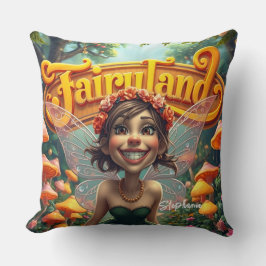Niedlich Wacky Funny Fairy in Fairyland Kissen