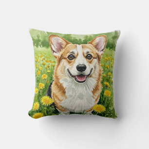 Niedlich Walish Pembroke Corgi Dandelions Kissen