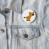 Niedlich Walking Cartoon Hyena Button (Beispiel)