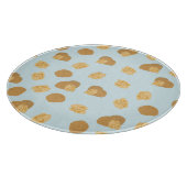 Niedlich Walnut Nut Pattern Pastellblau Schneidebrett (Ecke)