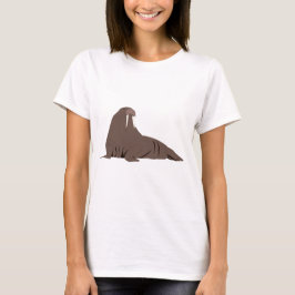 Niedlich Walrus Illustration T - Shirt