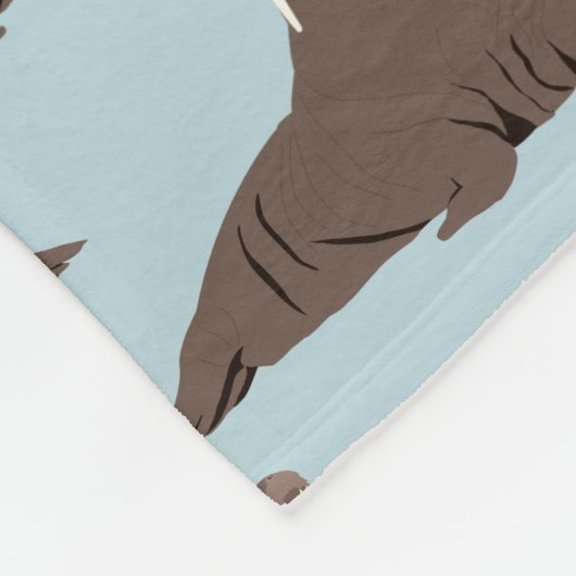 Niedlich Walrus Pattern Fleecedecke (Ecke)