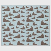 Niedlich Walrus Pattern Geschenkpapier (Flach)