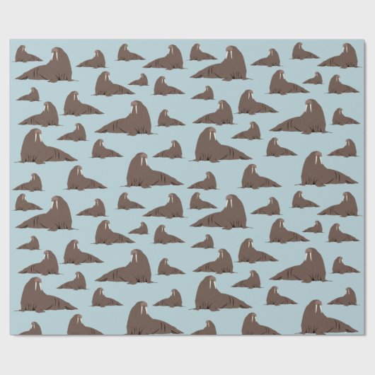 Niedlich Walrus Pattern Geschenkpapier (Flach)