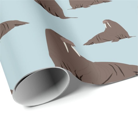 Niedlich Walrus Pattern Geschenkpapier (Rolleneckpunkt)