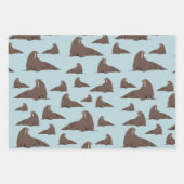 Niedlich Walrus Pattern Geschenkpapier Set (Vorderseite 3)