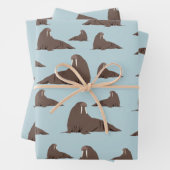 Niedlich Walrus Pattern Geschenkpapier Set (Beispiel)